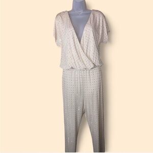 Trina Turk Gold Studded Elastic Waist Jumpsuit 8